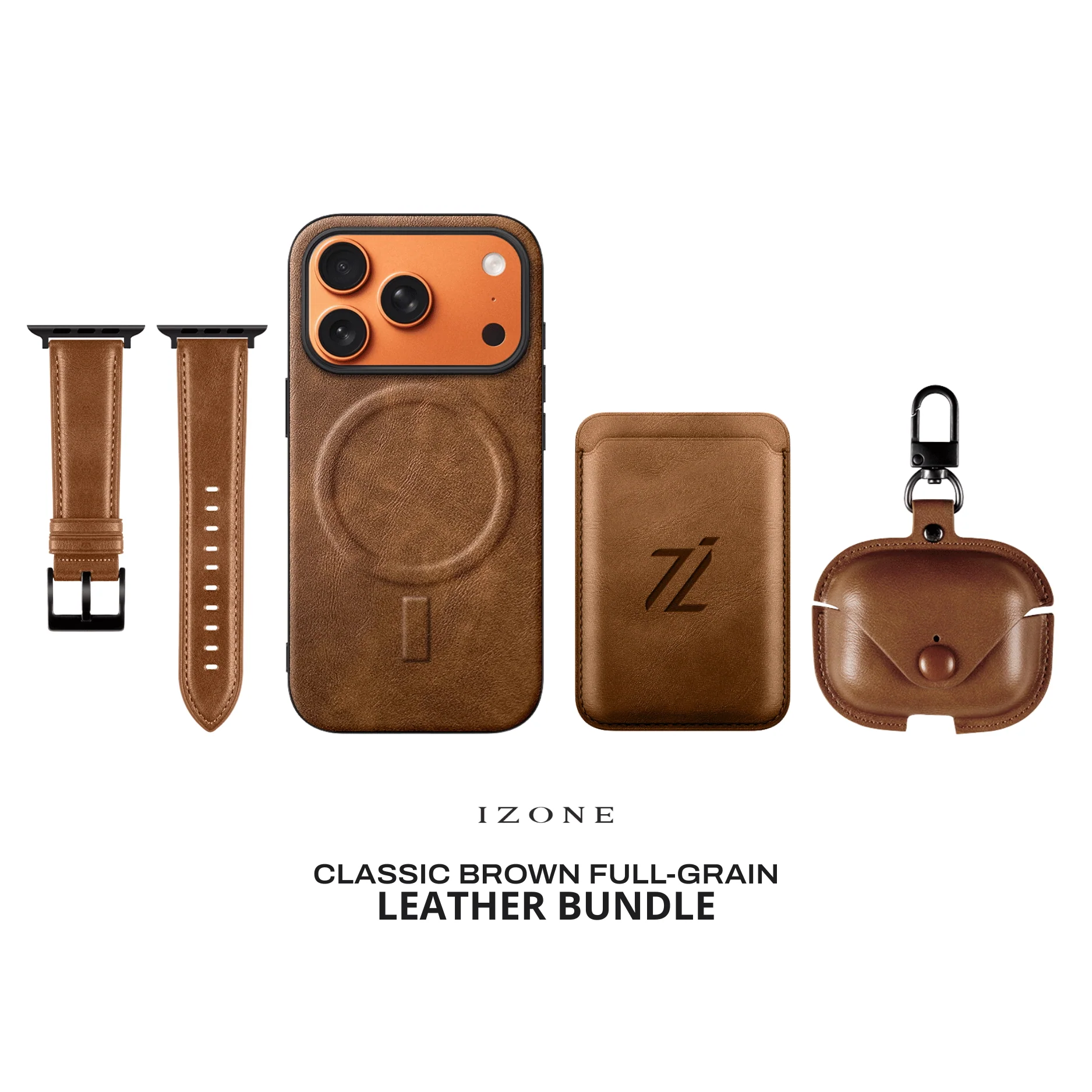 GIFT PACKAGE - IZONE Full Leather Set - Classic Brown - Image 6