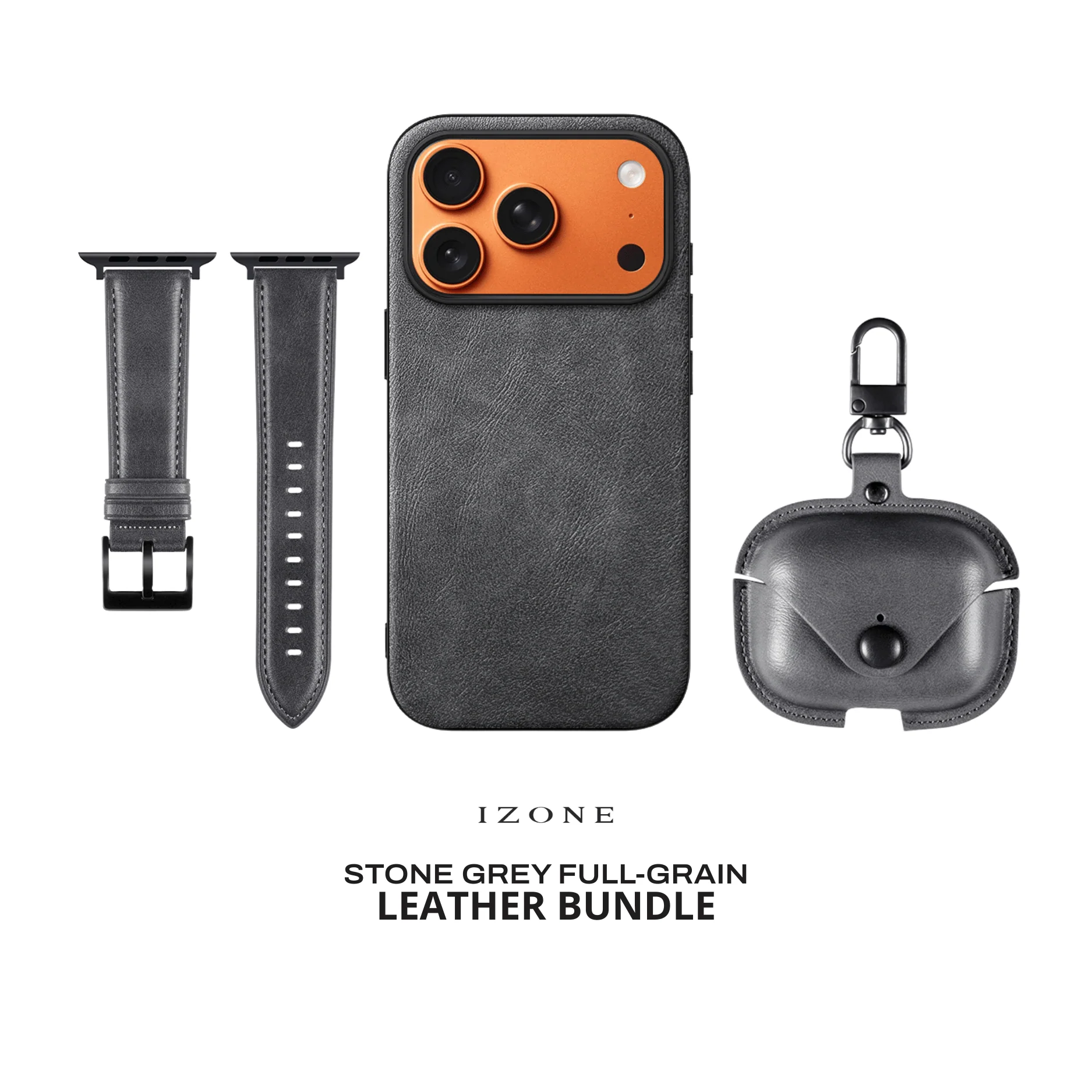 GIFT PACKAGE - IZONE Leather Set - STONE GREY - Image 6